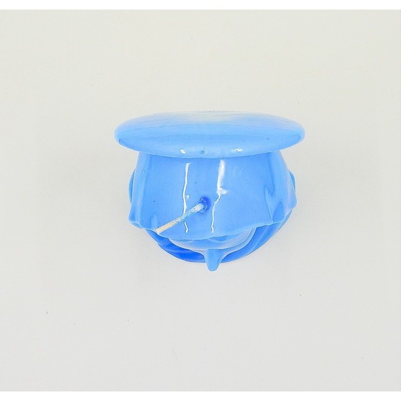 Madonna Candle Sculpture Blessed Virgin Mary Wicks and Sticks 6 Inch Blue